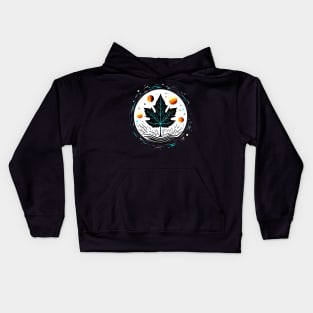 Maple Leaf abstract design Canada Day Design gift idea Kids Hoodie